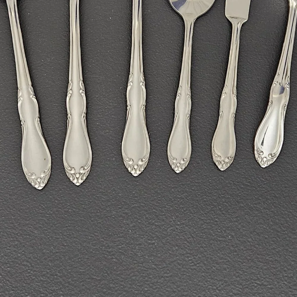 ONEIDA LTD S.L. & G.H. ROGERS STAINLESS 6 PC SERVING SET